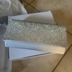 Fashion Nova Silver Clutch